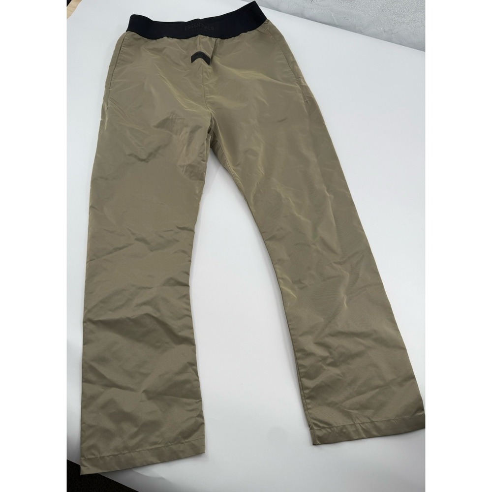Fear of God Essentials Pants Mens Medium Beige Straight Leg Waistband Lounge